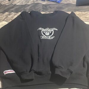Hanes Black Los Angeles Raiders Sweater